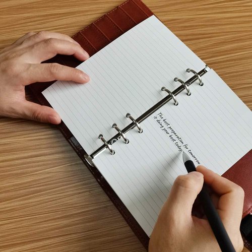 Filofax A6 Lined Paper - 200 Sheets of 100gsm Ruled Pages, 6-Hole Punched, 3.75 x 6.75 Inch
