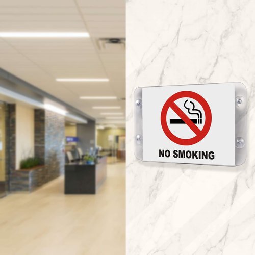 CiaoHER Acrylic Sign Holder 11 x 8.5, Clear Acrylic Frames Glass Window Wall Mount Advertising Signage Sign Holder with 4 Suction Cups for Mall, Office, Home, Restaurant, Landscape （12 Pack）