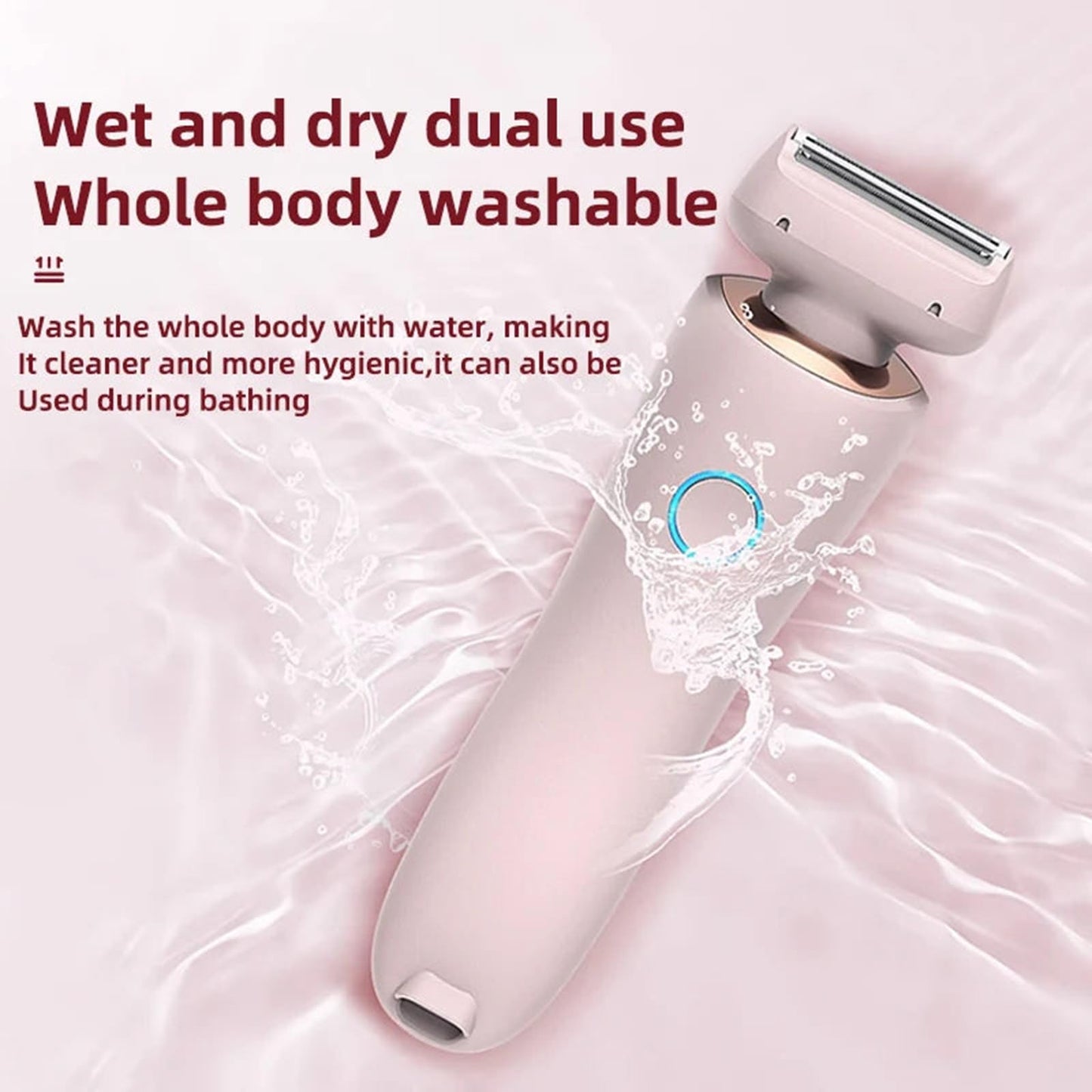 Livora Electric Shaver for Women, Livora Silkglide Pro Razor, 2 in 1 Waterproof Electric Razor, Wet Dry Electric Shaver for Women Pubic Hair & Everything (1Set* Pink)
