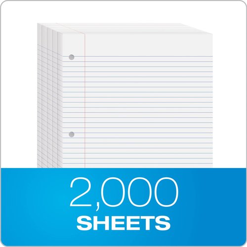 Oxford Loose Leaf Paper, 2000 Sheets, College Rule Filler Notebook Paper, 8-1/2" x 11", 3-Hole Punched Fits 3-Ring Binders, 4 packs of 500 (62331)