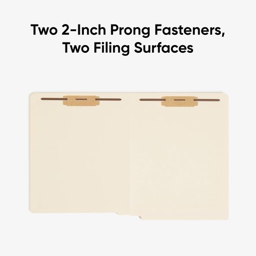 Smead End Tab Fastener File Folder, Shelf-Master® Reinforced Straight-Cut Tab, 50 Count
