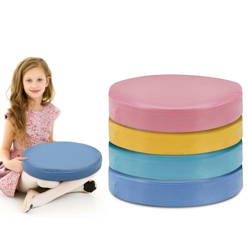 Juexica 4 Pcs Extra Thick Flexible Seating Floor Cushions Assorted Colored Pillow Floor Cushions for Classroom Soft Flexible Seating for Kids Learning Sitting Daycare School Chair (Mixed Colors)
