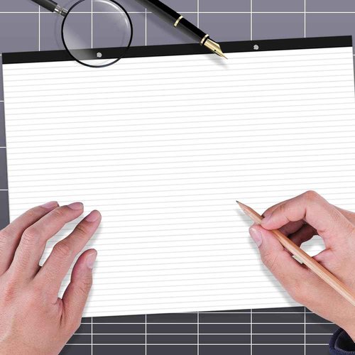 Yaridar (2-Pack) Large Lined Paper Pad - 22" x 17" Ruled Notepad, 100 Sheets/200 Pages Legal Pads, 100 gsm White Paper Notepad Desk Pad for School, Home, Office, Business