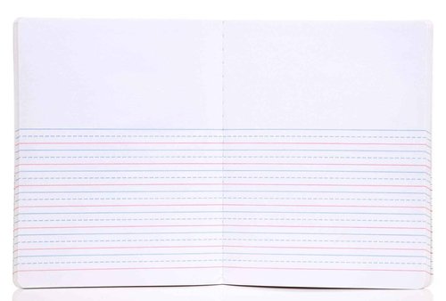 Mintra Primary Composition Notebook, 24 units 6-4 Pack, Assorted Colors, 80 Sheets, 7.5in x 9.75in, 1/2 Sheet, Ruled with Drawing Area, Flexible Hardcover Journal, Grades K-2, School & Home Use