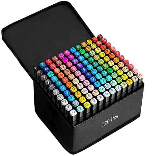 120 Colors Alcohol Markers Artist Drawing Art Dual Tip Markers Perfect for Kids Boys Girls Students Adult