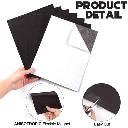8.5X11 Inches Adhesive Magnet Sheets for Letter Size (Bulk 80 Pieces),Magnetic Sheets with Self-Stick Adhesive for Classroom/School