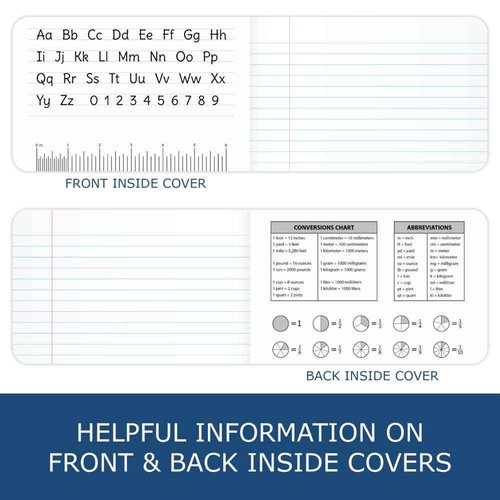 Roaring Spring Junior Marble Composition Books, Case of 48, Specially Sized 4.875"x7.5" for Smaller Users, 60 Sheets 15# White Wide Ruled Paper, Hard Board Black Marble Covers