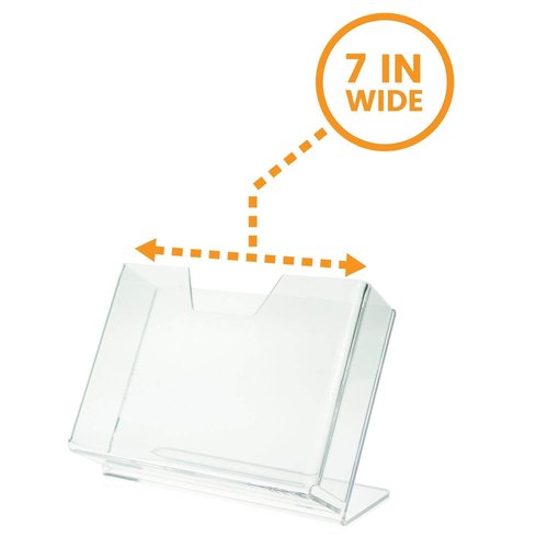 SOURCEONE.ORG Source One Deluxe Clear Acrylic Countertop Greeting Card Display 1 & 3 Pockets Available (1, 7 1/4 Inch)