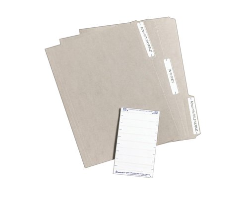 Avery File Folder Labels on 4" x 6" Sheets, Permanent Adhesive, White, 2/3" x 3-7/16", 4,536 Labels, Pack of 18 (5202)
