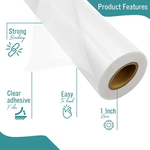Laminating Film - 2 Pack Glossy Thermal Laminating Roll Easy-Load, 27x500 Inch Laminate Roll - 1" Core, 1.5 Mil