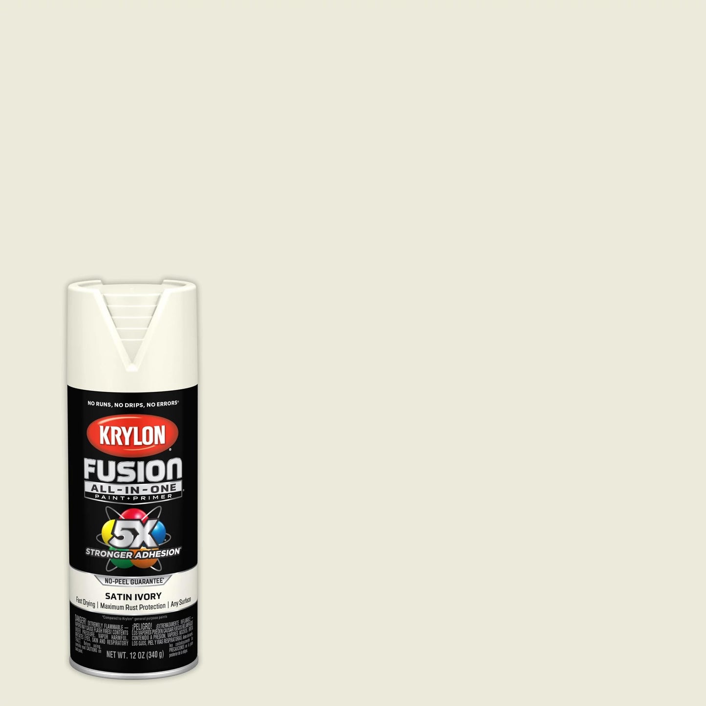 Krylon Fusion All-In-One Satin Spray Paint & Primer, Ivory - 1 Each