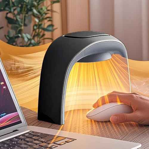 Heated Mouse Pad Hand Warmer,110V 100W Foldable Adjustable Temperature Desk Hand Heater for Office,Portable Electric Quiet Space Heaters for Indoor Use,for Kids Men and Women Christmas Gifts(Black)