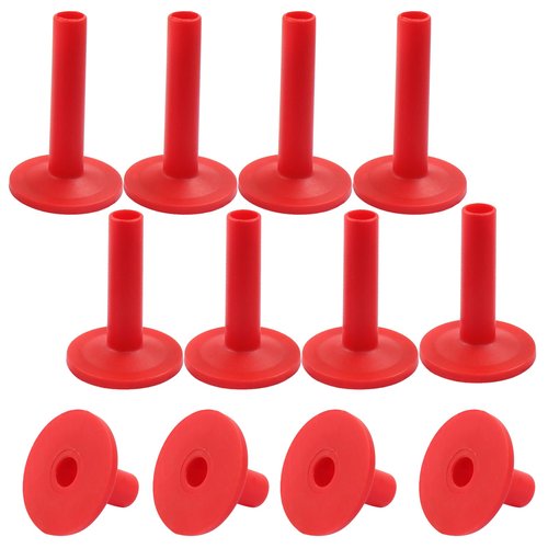 Hordion 12Pcs Cymbal Sleeves Long/Medium/Short Drum Sleeves, 8mm Flanged Cymbal Sleeves Red Cymbal Attachment for Percussion Drum Set Parts