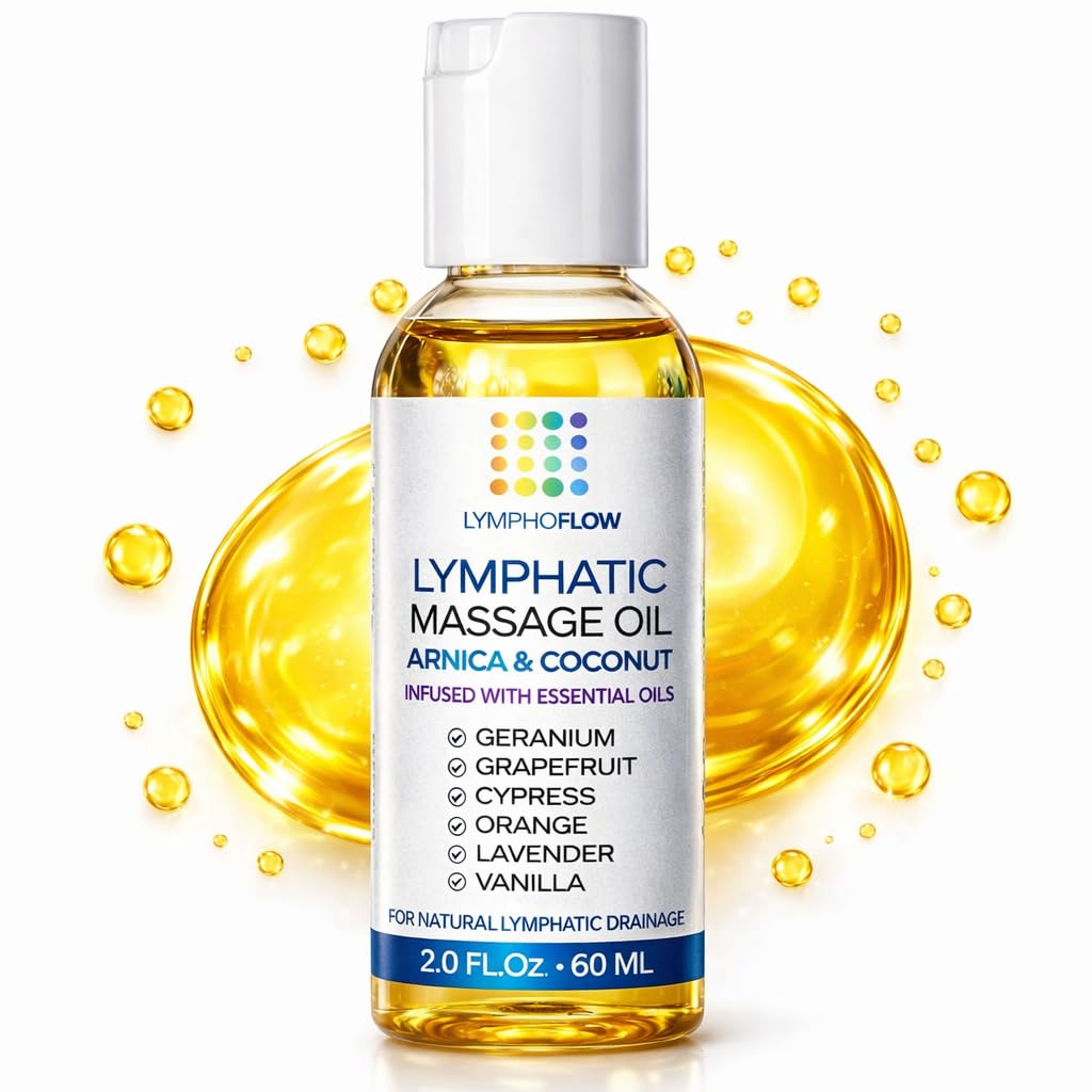 Lymphatic Drainage Massage Oi for Massage Therapy - Arnica and Coconut Oil for Manual Lymph Drainage & Post Surgery Recovery for Liposuction, 360 Lipo, BBL,Tummy Tuck, Lymphedema, Lipo Foam-2.0 oz