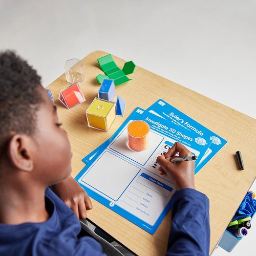 EAI Education GeoModel® Folding Geometric Shapes: 11 Solids and 11 Nets