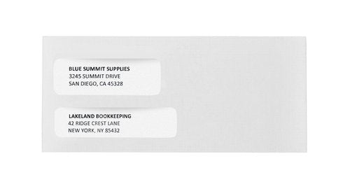 500 No. 9 Flip and Seal Double Window Security Envelopes - Designed for Quickbooks Invoices and Business Statements with Self Seal Flip Press and Seal Flap -Number 9 Size 3 7/8 Inch X 8 7/8 Inch