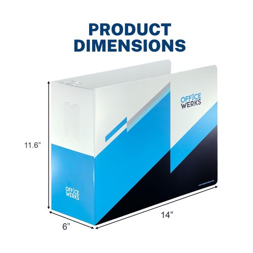 Performore 6 Inch Locking Angle D-Ring Binder Heavy Duty Poly Binder with Printed Design, Secure Locking 3 Rings, Spine Label Holder, Non-Customizable Cover, Holds 8.5" x 11" Paper (2)