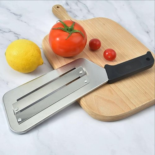 Stainless Steel Shredder Knife,2025 Upgraded Stainless Steel Cabbage shredder,Dual Blade Julienne Cutter For Slicing,Grating & Shredding,Multifunctional shredder Knife For Vegetables (2PCSA)