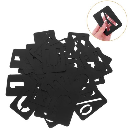 DOITOOL 42Pcs Alphabet Letter Stencils Reusable Painting Templates for Graffiti Home Decor and Furniture for Creative Expression Various Surfaces