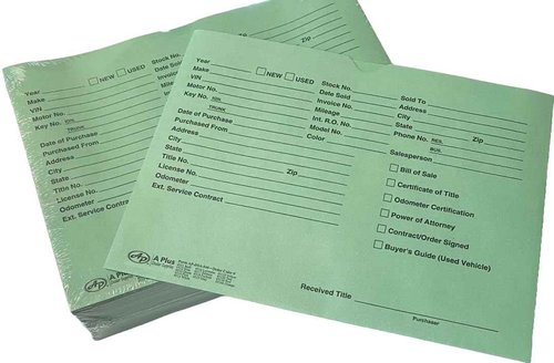 A Plus Dealer Supplies Vehicle Printed Dealer Jackets #513 DSA-546 Green, 100 Quantity (W4*)