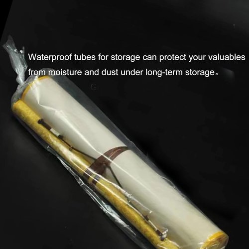 Flat Open Poster Sleeves by [Brand Name] - 28 Inch Long, 2 Mil Clear Waterproof Bags (50-Pack)
