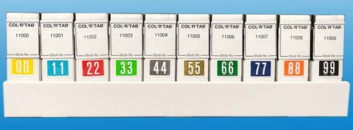 Tabbies Original COL'R'TAB 11000 Series Numeric Label Kit, 1 Roll Each, 0-9, 1" H x 1-1/2"W, Heavy Duty, Made in The USA, (10 Rolls) 500 Labels/Roll