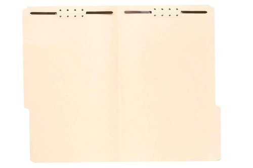 50 Legal Size 1/3 Cut Fastener File Folders - Reinforced Top Tab - Durable 2 Prongs Designed to Organize Standard Legal and Medical Files, Law Office Reports - Legal Size, Manila, 50 Pack