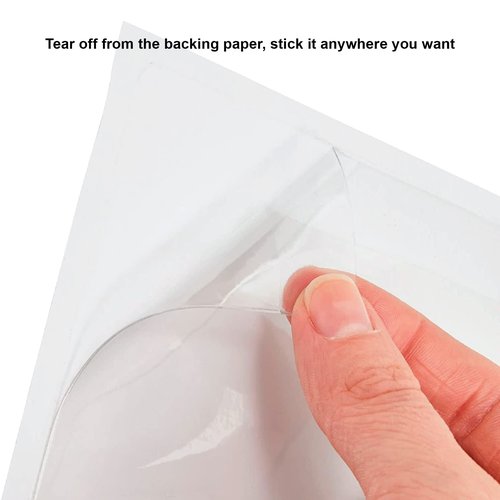 Clear Adhesive 4" x 6" Index Card Pockets with Top Open for Loading, 50 Pack, Plastic Labels Holders for Storage Bins and Library Card, Organizing and Protecting Your Index Cards or Photos