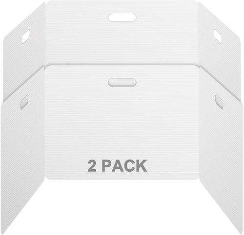 Privacy Shields 2 Pack | Durable Plastic Desk Dividers - Easy to Disinfect & Portable