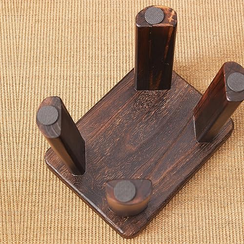 Solid Wood Step Stool for Adults - 14.2 x 10.2 x 10.6 in, Sturdy Foot Stool