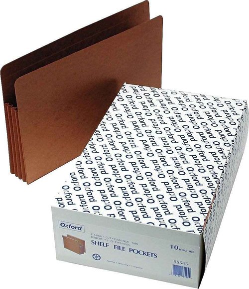 Pendaflex Heavy Duty End Tab File Pockets, Legal Size, Redrope, 3.5" Expansion, 10/BX (95545)