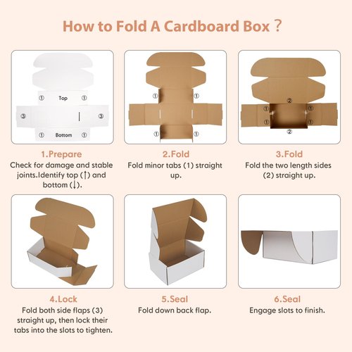magictaill White Shipping Boxes 9x6x4-25Pack Mailing Boxes, Heavy Duty Recycled Cardboard Boxes for Packaging Small Business Gift Boxes, Moving Supplies Home & Office