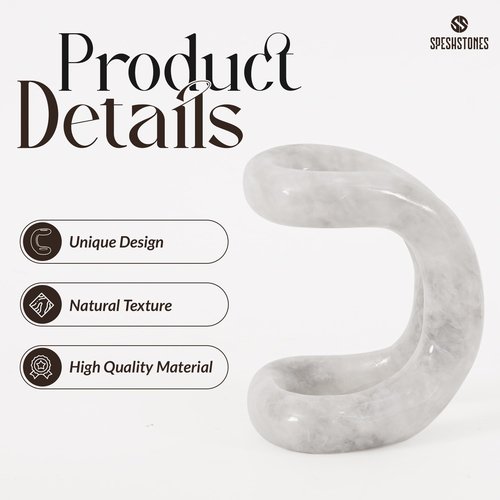 SPESHSTONES Marble Pen Holder 4 Inch White Desk Organizer for Office Accessories & School Supplies - Stone Pencil, Toothbrush & Makeup Brush Holders for Room Decor