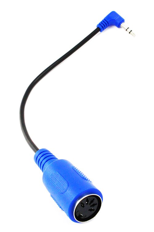 ZAWDIO - MIDI to TRS 3.5mm Breakout Cable Right Angle Adapter for: Akai, Korg, Line6, LittleBits - MPC Studio, Touch, MPX8, Electribe 2, SQ-1