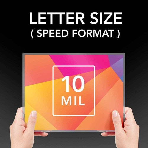GBC Laminating Sheets, Thermal Laminating Pouches, Letter Size, 10 Mil, Speed Format, HeatSeal UltraClear, 50 Pack (3745091)