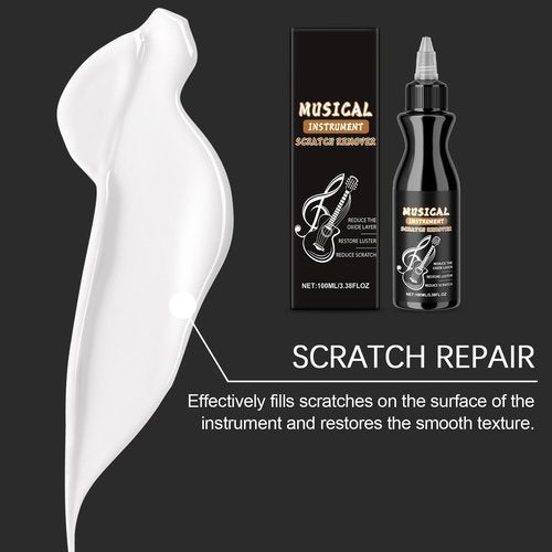 TBTFW Musical Instrument Scratch Remover Polish - Guitar & Instrument Care Solution Restores Shine, Eliminates Surface Scratches for Premium Finish(3.38 oz)