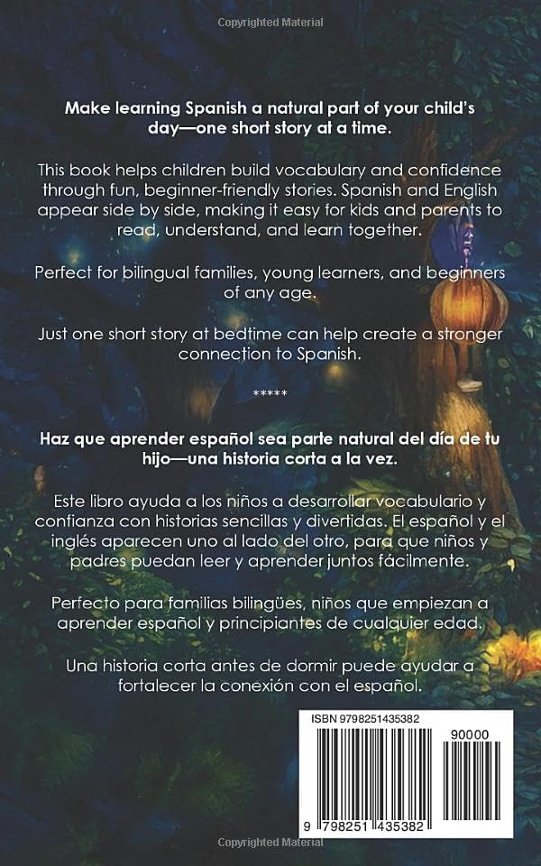 Spanish-English Bilingual Short Stories - Fun 5-Minute Bedtime Tales for Kids to Build Vocabulary