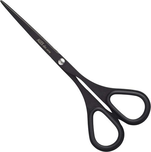 ALLEX Small Black Scissors - 5.5" All-Purpose Slim Design | Japanese Stainless Steel Blade