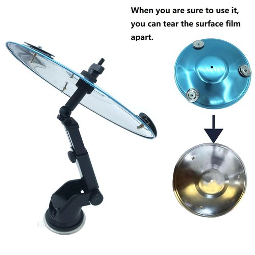 TUOREN Car Drum Crash Cymbal, 8.9inch Diameter Suction Cup Style Drum Cymbal Holder with Jingle Bells for Drummers to Make Your Driving More Fun