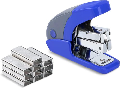 PAPERPAL Mini Stapler Set - Effortless 20 Sheet Capacity with Integrated Remover & Storage | Dark Blue