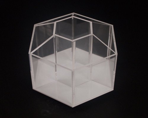 Clear Rotating Desktop Organizer – 7 Compartment Hexagon Acrylic Desk and Table Top Stationary Sorter – Stylish Holder for Office Supplies, Pens, Pencils and More - by Designstyles