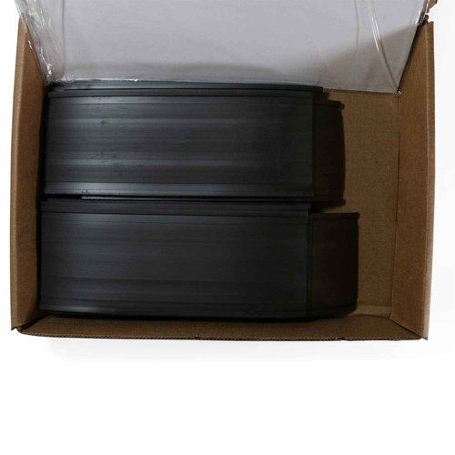 SmartSign (Pack of 25) 3 x 8 inch Flexible 'C' Channel Shelf Label Holders with Inserts, 62.5 mil Magnetic Material, Black, Made in USA