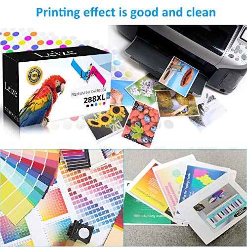 Leize Remanufactured Ink Cartridge Replacement for Epsn 288XL T288XL 288 XL T288 use for Expression Home XP-430 XP-330 XP-340 XP-440 XP-434 XP-446 (2 Black 1 Cyan 1 Magenta 1 Yellow,5-Pack)