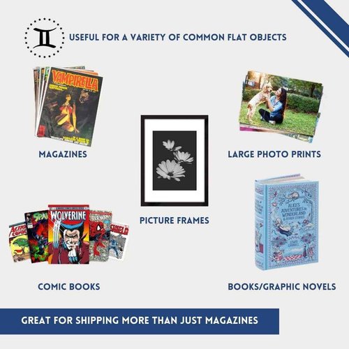 Gemini Magazine and Comic Book Mailers for Shipping (8.5x11x2’’ – 25 Pack) | US-Made Corrugated Cardboard Stay Flat Mailers with Expandable Capacity | Great For Shipping Documents, Photos, and More.