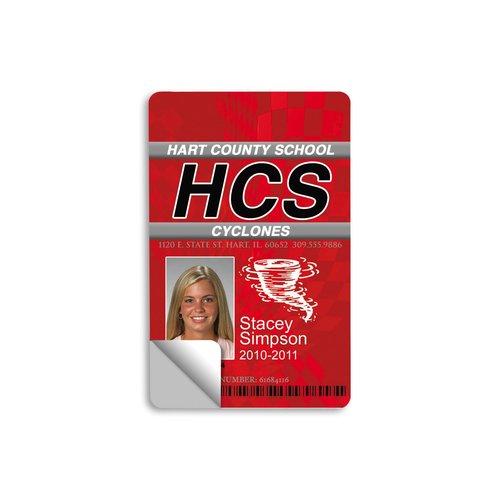 Adhesive Plastic ID Card with Mylar Back, Perfect for Clamshell Prox Cards, Direct Print and Transfer (28 mil)