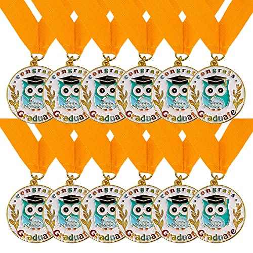 GraduationMall Congrats Kids Graduation Medal with Neck Ribbon,Kindergarten & Preschool Graduation Award Medallion,Party Decoration