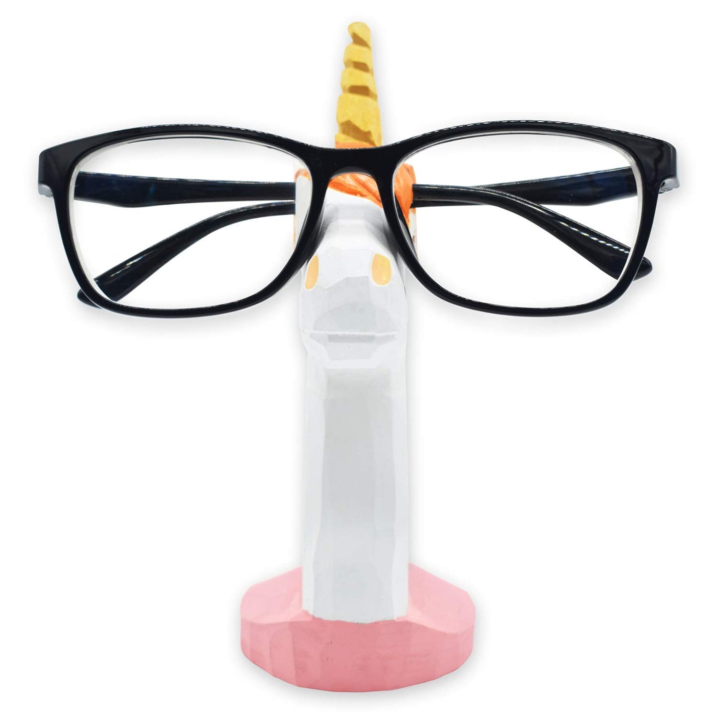 VIPbuy Handmade Wood Carving Eyeglasses Glasses Holder Stand Sunglasses Display Stand Home Office Desk Décor Gift (Unicorn)