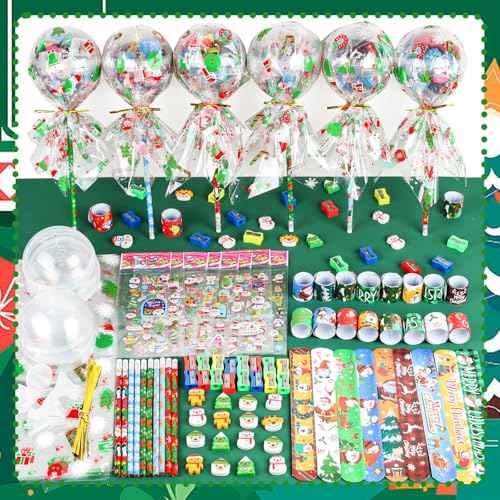 Giant Lollipop Christmas Goodie Bags, 24 Pack Stationery Christmas Classroom Gifts Bulk Xmas Class Stationery Gifts for Students Holiday