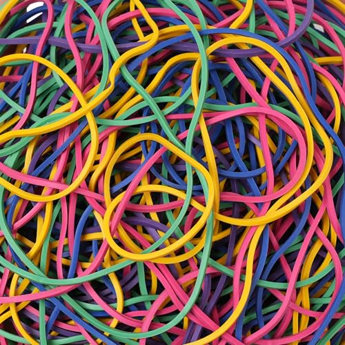 Multicolor Balloon Arch Rubber Bands #117A – 200 pcs, 7" x 1/16", Heavy-Duty Elastic