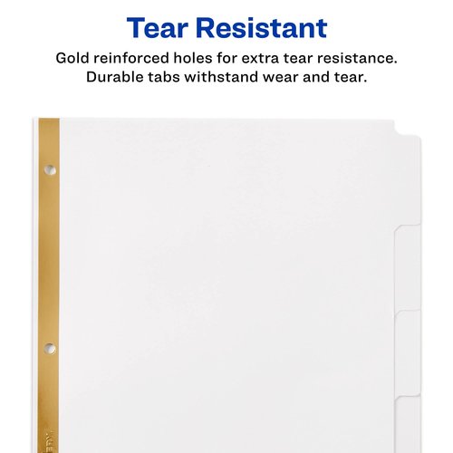 Avery Big Tab Write & Erase Dividers for 3 Ring Binders, 5-Tab Sets, 48 Binder Divider Sets (23075)